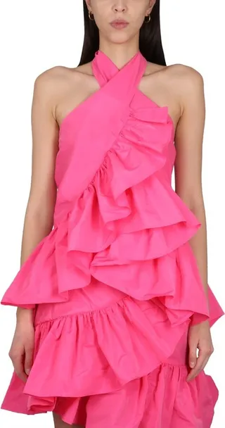 MSGM Ruffled Halterneck Blouse