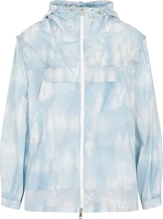 Moncler Tie-Dye Zipped Hooded Jacket