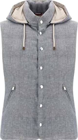 Brunello Cucinelli Drawstring Sleeveless Padded Gilet