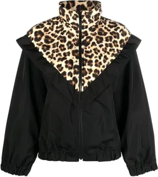 Leopard-Print Bomber Jacket