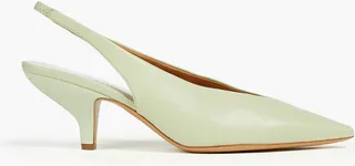 Leather slingback pumps