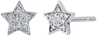 18K Gold Icons Star Shape Diamond Stud Earrings - 0.05 ctw