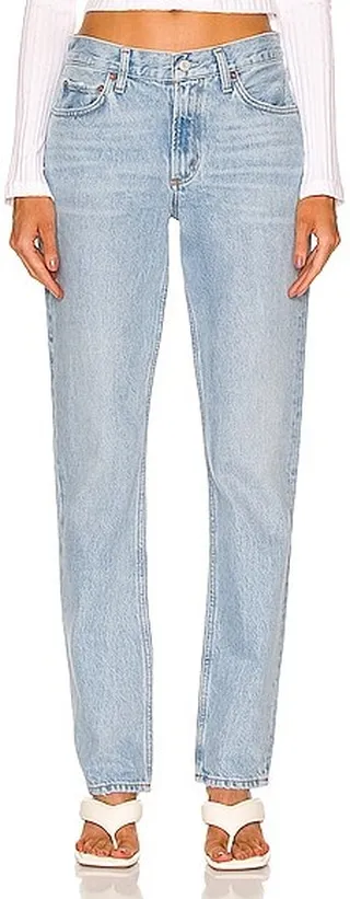 AGOLDE Lyle Low Rise Slim in Blue