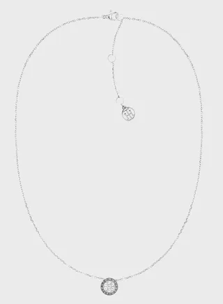 Stainless Steel With Crystal Necklace