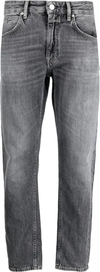 Mid-Rise Tapered Jeans