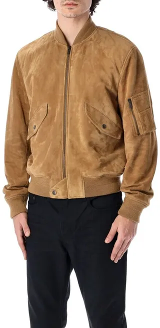 Saint Laurent Zipped Long-Sleeved Bomber Jacket