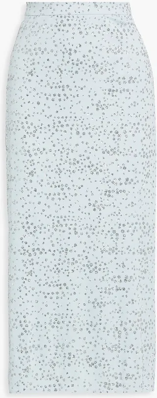 Scintilla glittered jersey midi pencil skirt