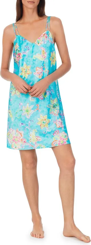 Floral Satin Chemise