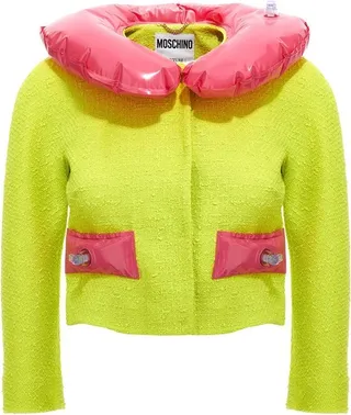 Moschino Inflatable Tweed Cropped Jacket