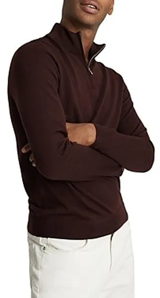 Reiss Blackhall Merino Wool Half Zip Sweater