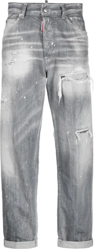 Distressed Cropped Jeans