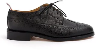 Grain-Textured Leather Oxfords