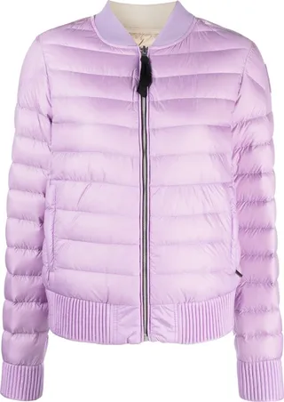 Zip-Up Padded Bomber Jacket
