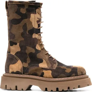 Camouflage Lace-Up Boots