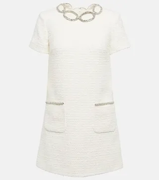 Embellished tweed minidress