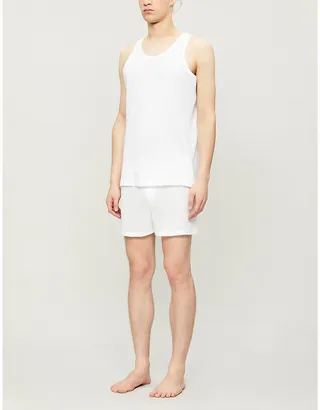 unspel Mens White Q14 Cellular Cotton T-shirt