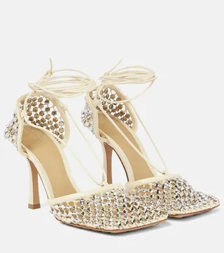 Sparkle Stretch embellished sandals