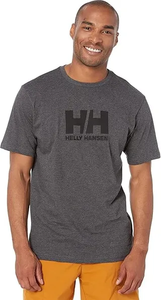 Helly Hansen HH Logo T-Shirt (Ebony Melange) Men's Clothing
