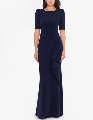 Xscape Ruched A-Line Gown