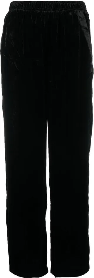 Velvet Straight-Leg Trousers
