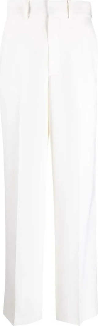 Pressed-Crease Straight-Leg Trousers