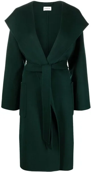 Leak wool midi coat