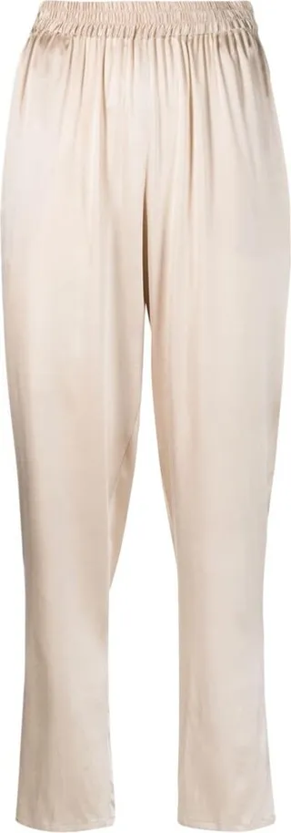 Mila cropped satin trousers
