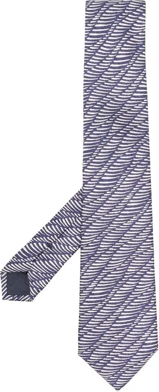 Graphic-Print Silk Tie