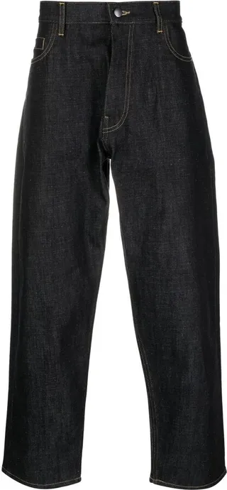 Cropped Wide-Leg Denim Jeans