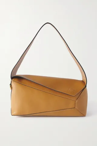 Loewe - Puzzle Leather Shoulder Bag - Brown
