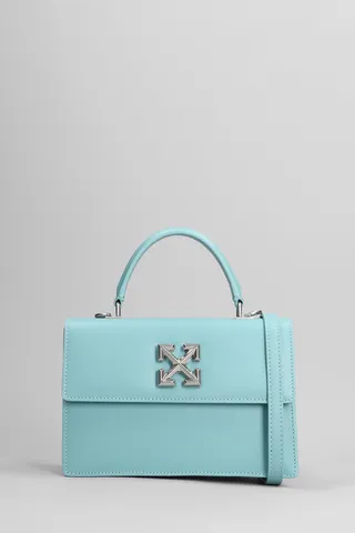 Hand Bag In Blue Leather