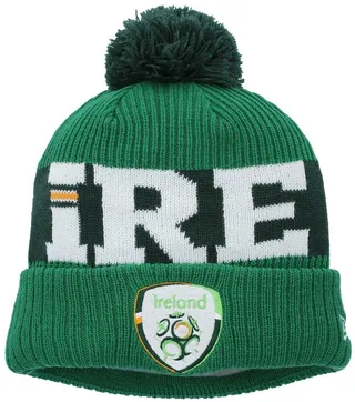 Men's New Era Green Ireland National Team Essential Bob Cuffed Knit Hat
