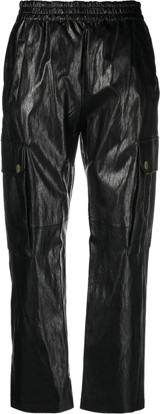 Faux-Leather Slim-Fit Trousers