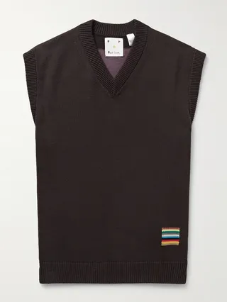 + Paul Smith Stripe-Jacquard Organic Cotton Sweater Vest