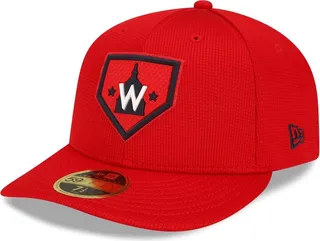 Men's New Era Red Washington Nationals 2022 Clubhouse Alternate Logo Low Profile 59FIFTY Fitted Hat