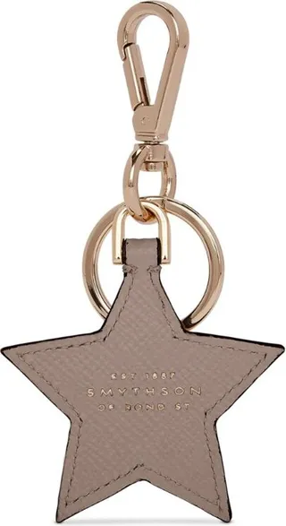 Smythson Leather Star Keyring