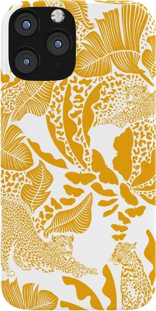 evamatise Surreal Jungle in Bright Yellow Snap iPhone 12 PRO Case - Society6