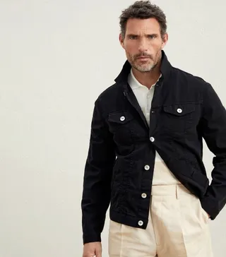 Brunello Cucinelli Button-Detail Denim Jacket