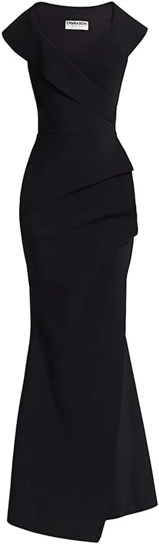 Cocoon Collar Trumpet Gown