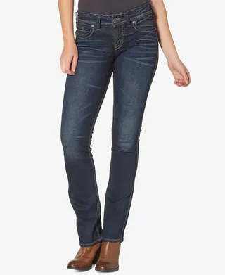 Silver Jeans Co. Suki Mid Rise Curvy Slim Bootcut Jeans