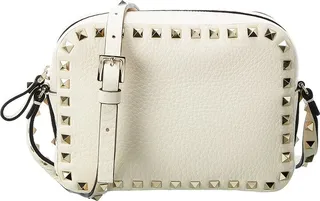 Valentino Rockstud Grainy Leather Camera Bag