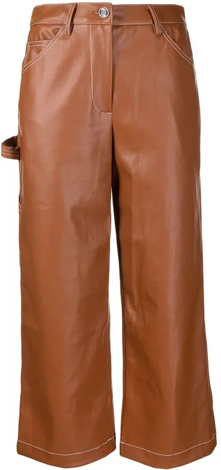 Domino cropped wide leg trousers