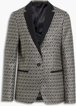 Vanessa metallic jacquard blazer