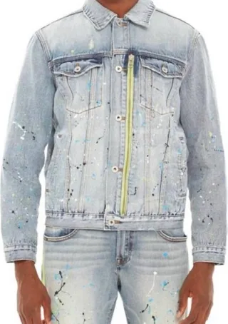 Men'S Type Ii Denim Jacket in Paint Splatter