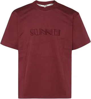 Sunnei Logo Embroidered Crewneck T-Shirt
