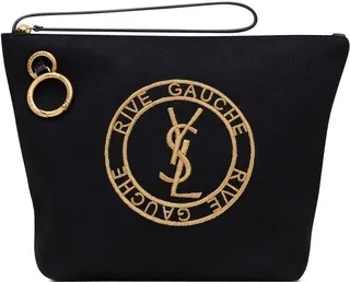 Embroidered-Logo Trapeze Pouch