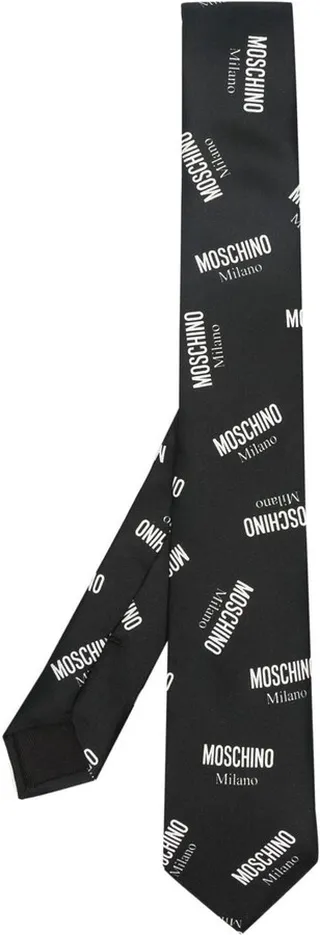 Silk Logo-Print Tie