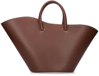 Medium Tulip Leather Tote Bag