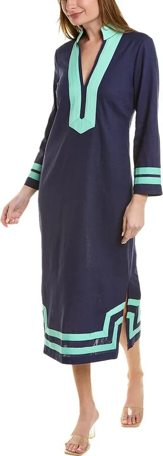 Sail to Sable Classic Linen-Blend Midi Tunic