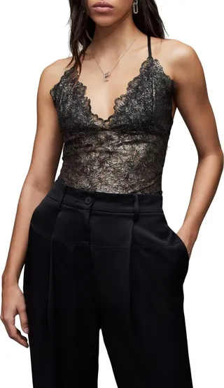 Erity Coated Lace Bodysuit